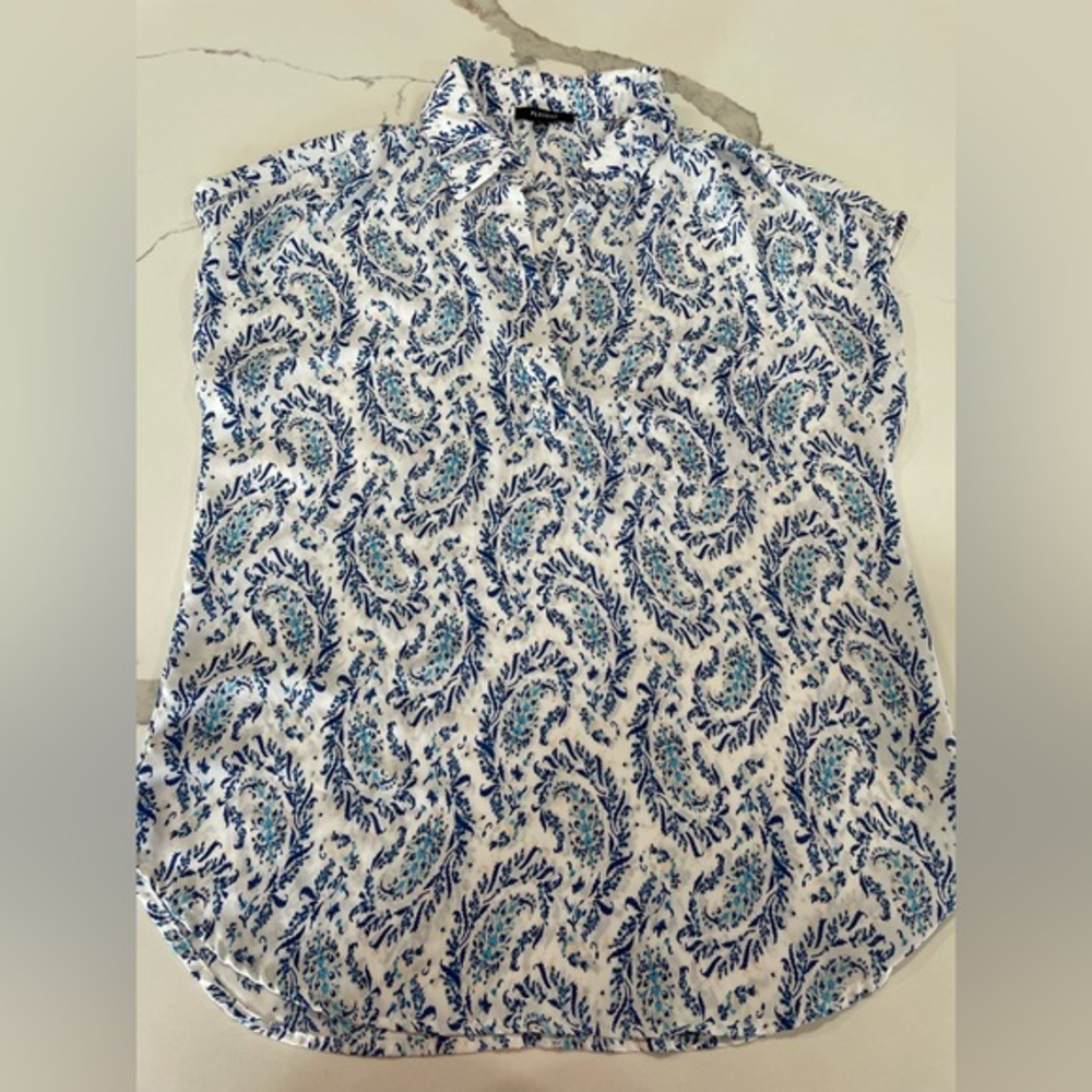 Pleione Sleeveless‎ Blouse S Print Top Shirt Paisley